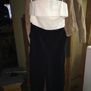 White and black ted baker jumpsuit